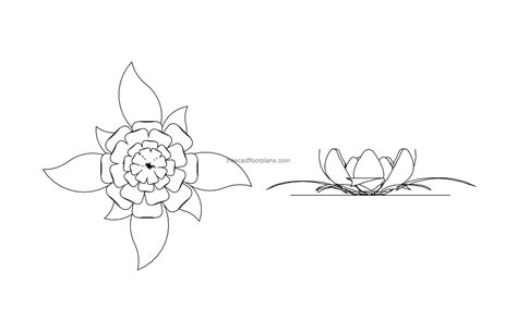 cnc machined flower|lotus flower elevation cad block.